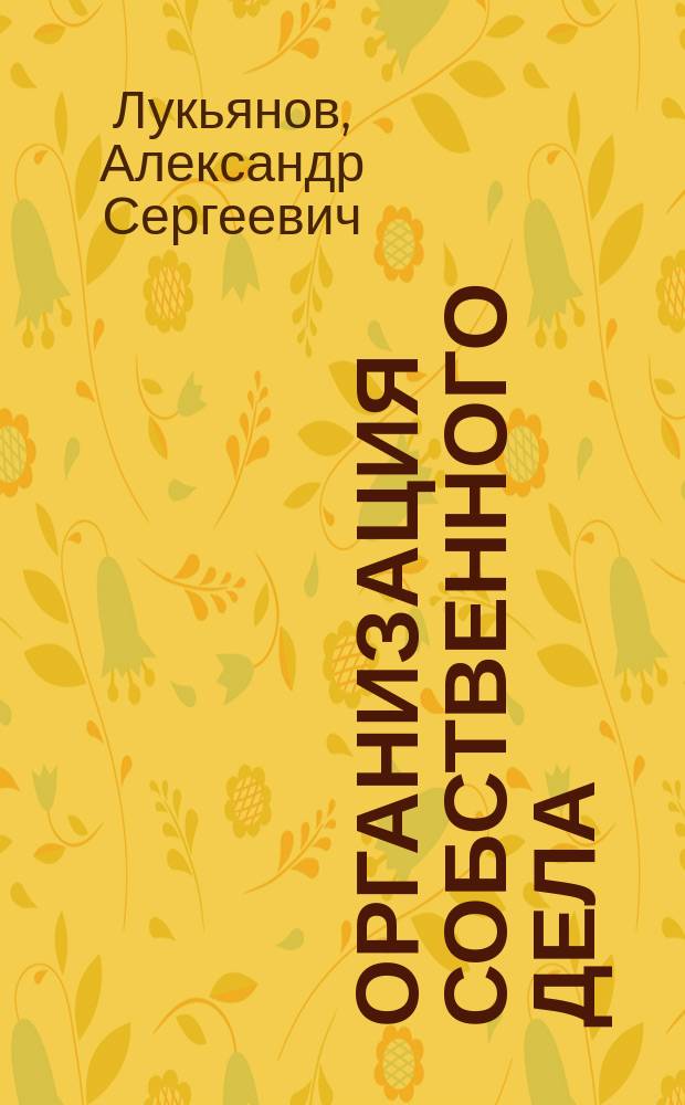 Организация собственного дела : Практ. курс