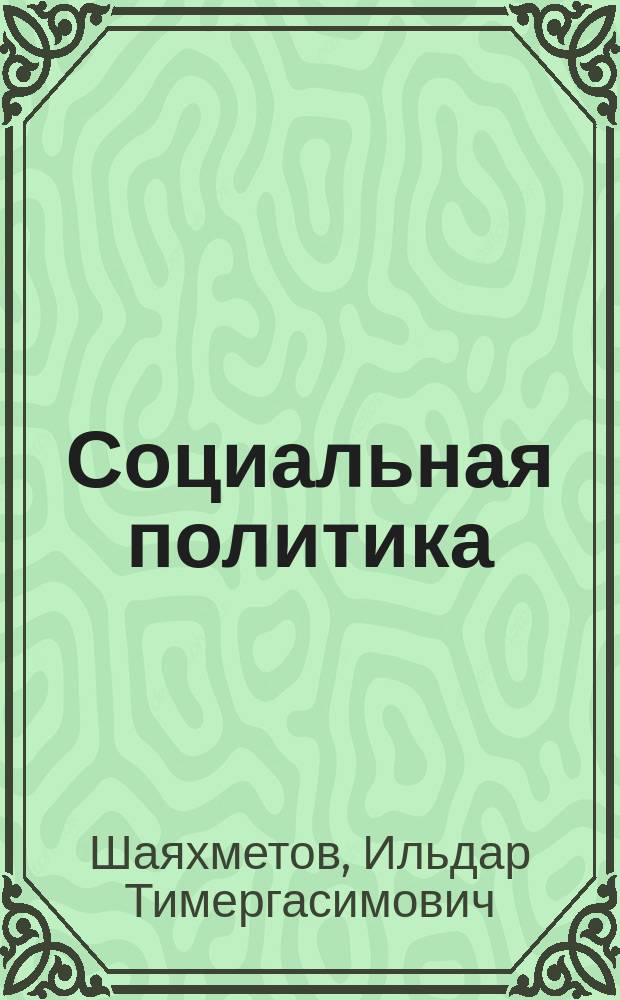 Социальная политика: сущность, функции, практика