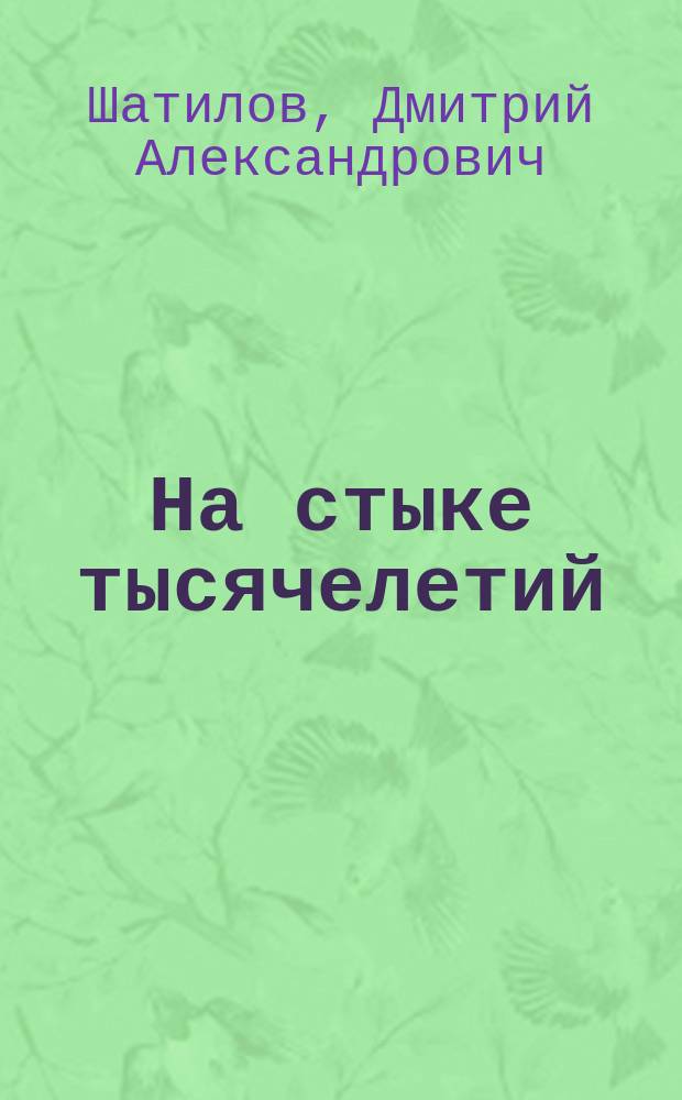 На стыке тысячелетий : Стихотворения