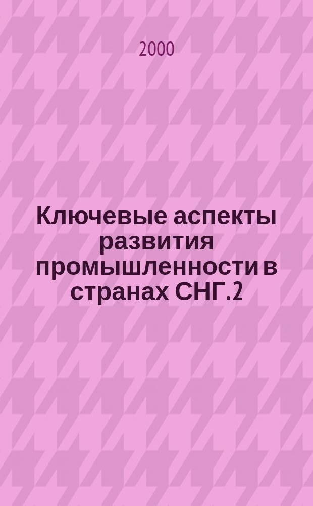 Ключевые аспекты развития промышленности в странах СНГ. 2