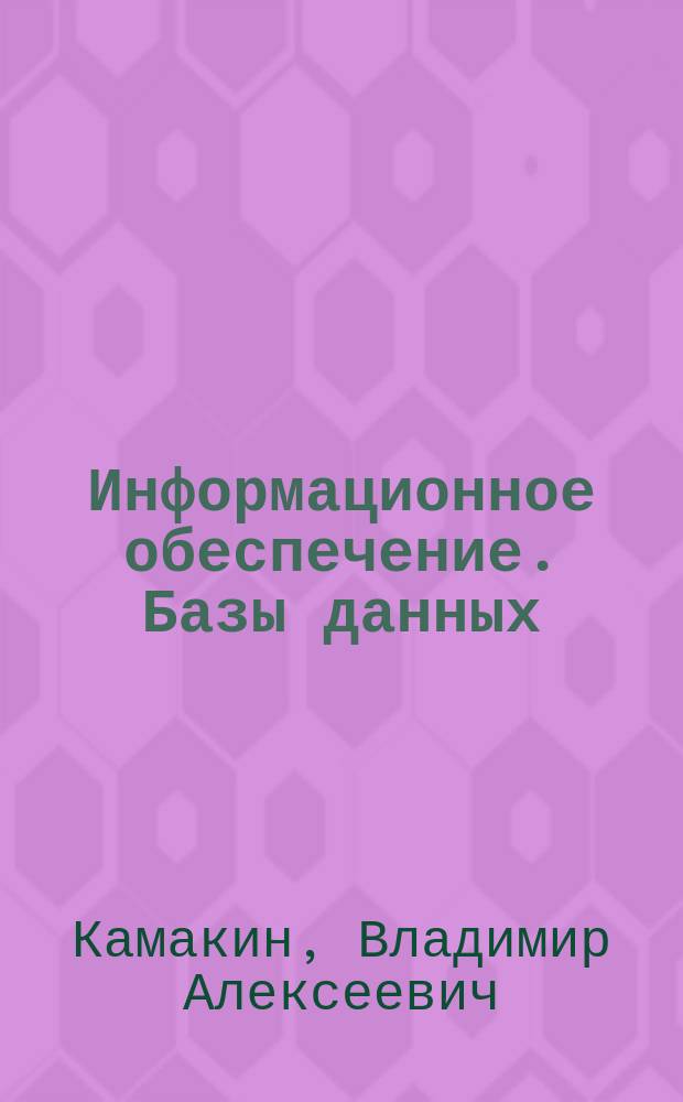 Информационное обеспечение. Базы данных : Учеб. пособие
