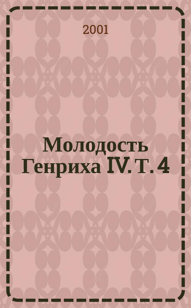 Молодость Генриха IV. Т. 4 : [Красавец Галаор]