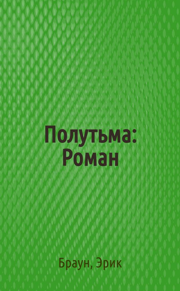 Полутьма : Роман
