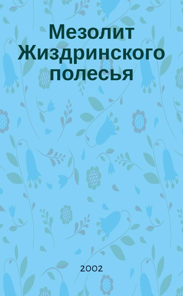 Мезолит Жиздринского полесья : Пробл. источниковедения мезолита Вост. Европы
