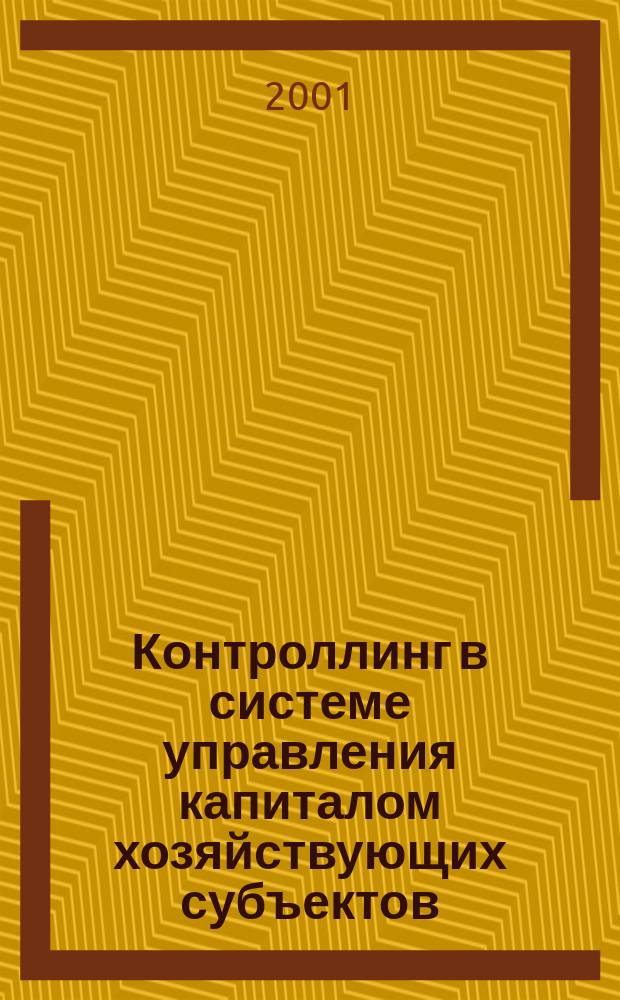 Контроллинг в системе управления капиталом хозяйствующих субъектов : Автореф. дис. на соиск. учен. степ. к.э.н. : Спец. 08.00.28