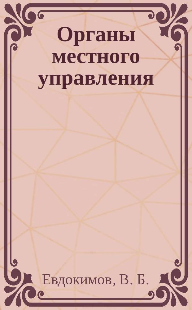Органы местного управления: США и Западная Европа