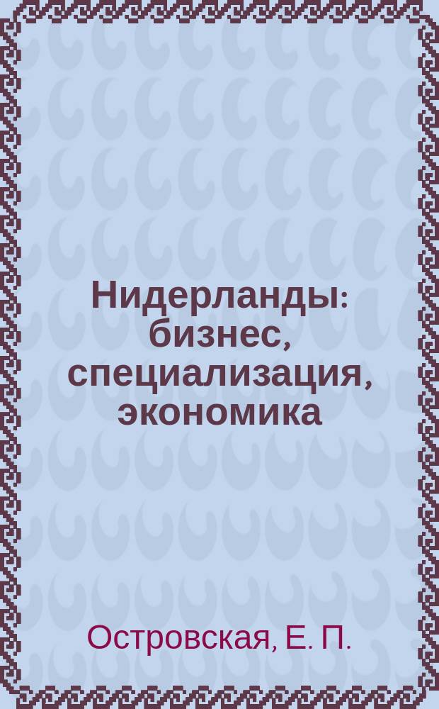 Нидерланды: бизнес, специализация, экономика