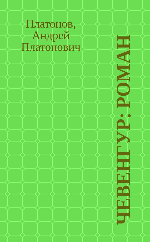 Чевенгур : Роман