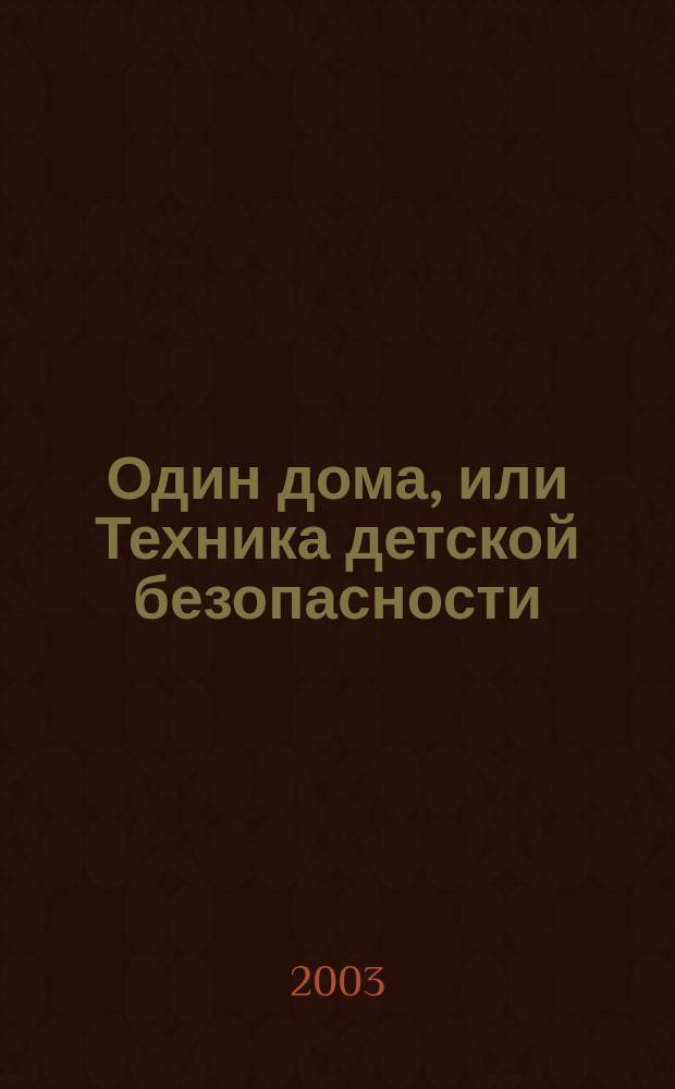 Один дома, или Техника детской безопасности : Как избежать несчаст. случаев, если ребенок остается один дома