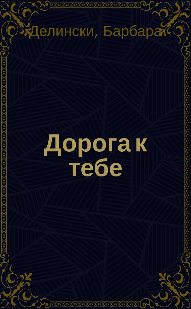 Дорога к тебе : Роман