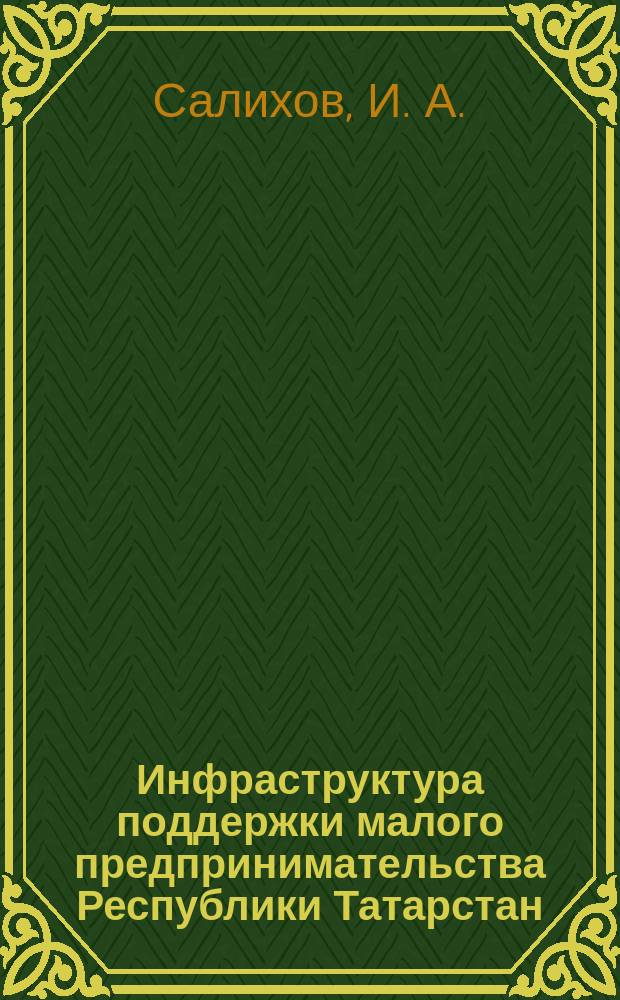 Инфраструктура поддержки малого предпринимательства Республики Татарстан : Учеб.-справ. пособие