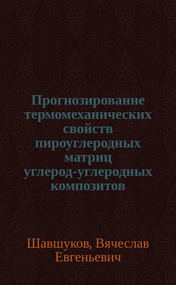 Прогнозирование термомеханических свойств пироуглеродных матриц углерод-углеродных композитов : Автореф. дис. на соиск. учен. степ. к.ф.-м.н. : Спец. (01.02.04)