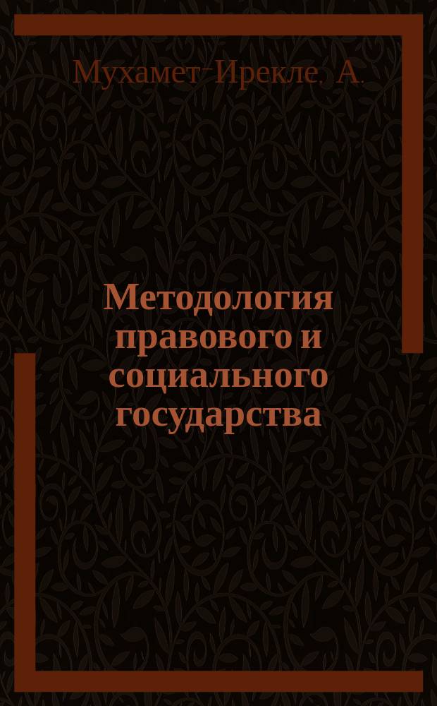 Методология правового и социального государства : Крат. очерк