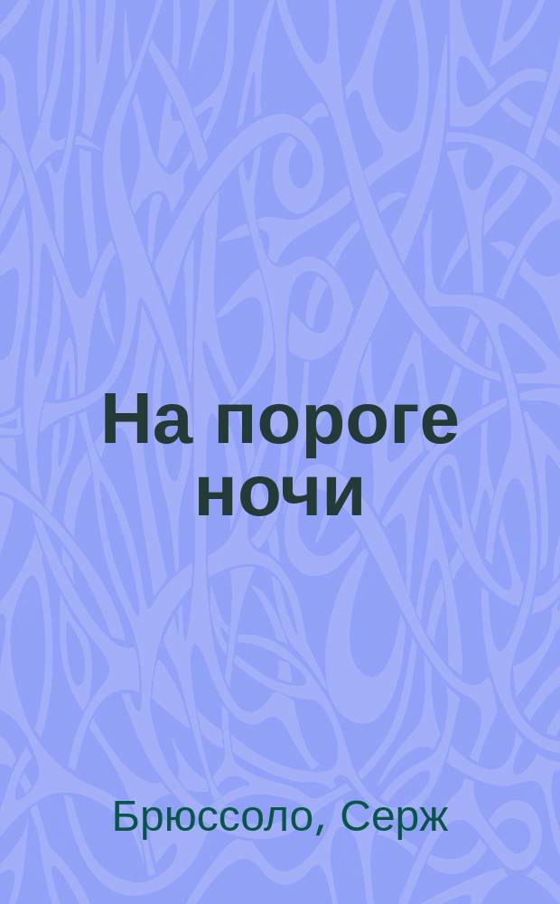 На пороге ночи : Роман