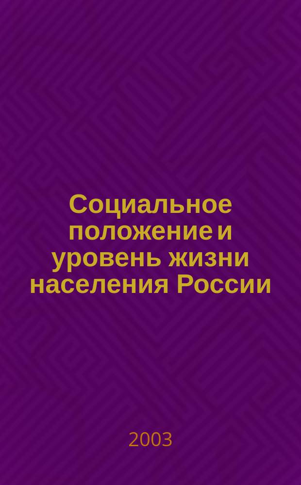 Социальное положение и уровень жизни населения России