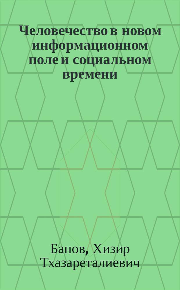 Человечество в новом информационном поле и социальном времени : Автореф. дис. на соиск. учен. степ. к.филос.н. : Спец. 09.00.11