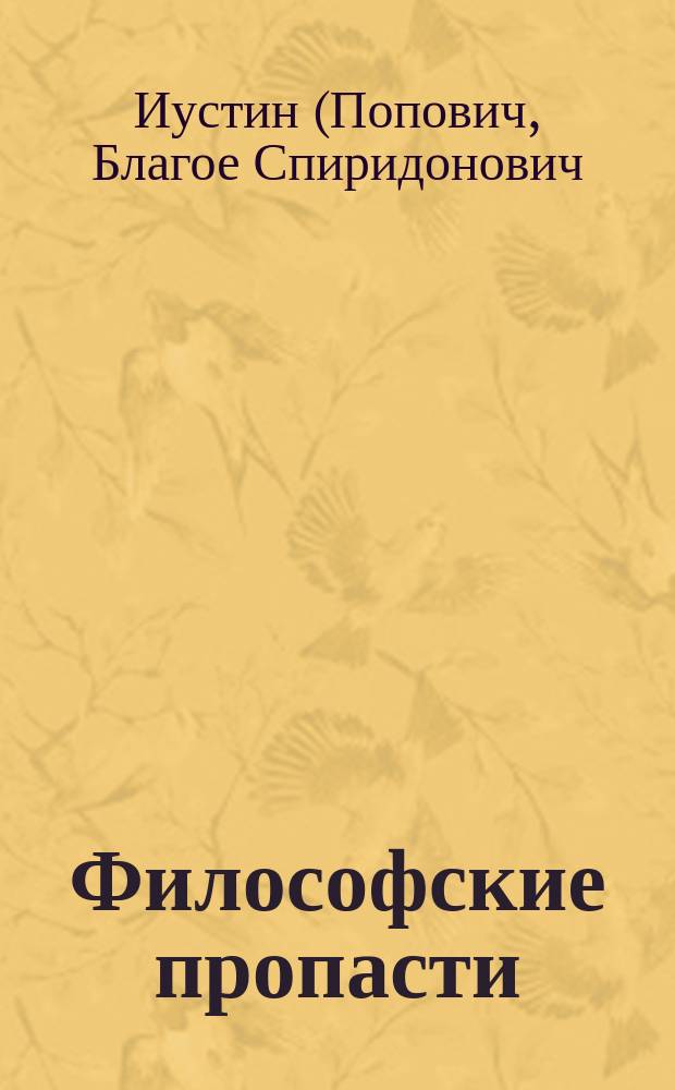 Философские пропасти
