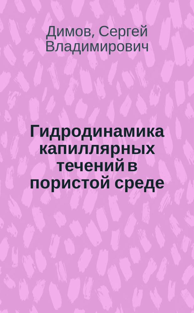 Гидродинамика капиллярных течений в пористой среде : Автореф. дис. на соиск. учен. степ. к.ф.-м.н. : Спец. 01.02.05