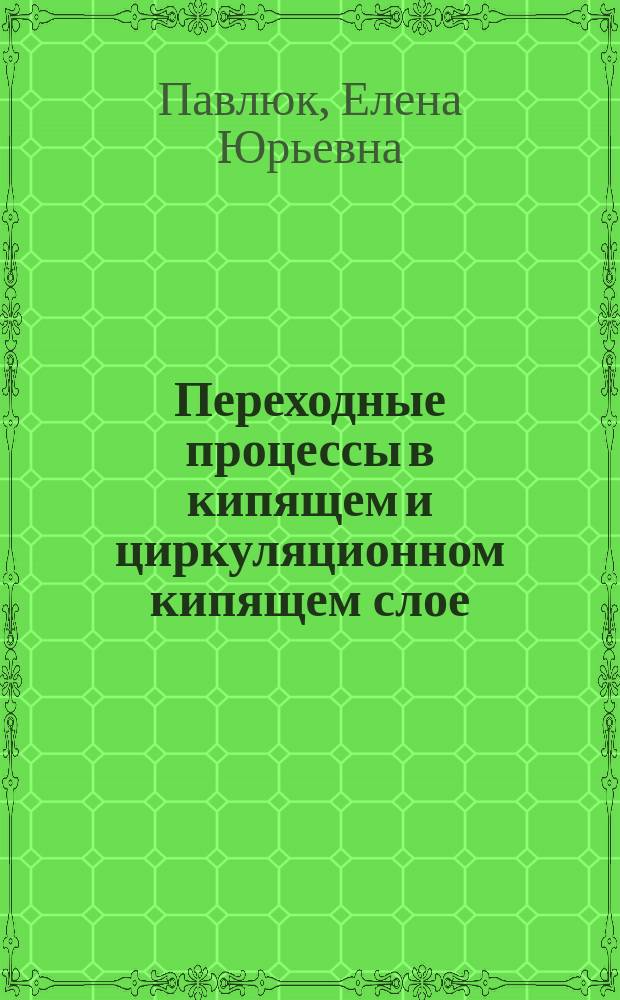Переходные процессы в кипящем и циркуляционном кипящем слое : Автореф. дис. на соиск. учен. степ.к.т.н. : Спец. 05.14.04