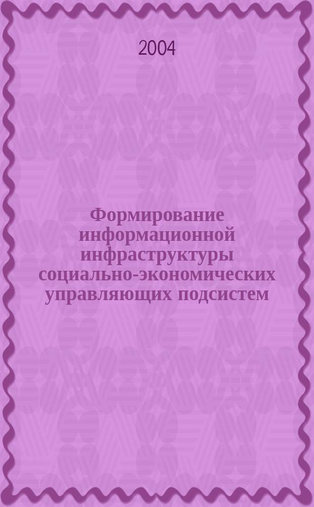 Формирование информационной инфраструктуры социально-экономических управляющих подсистем : (на примере агропром. подкомплекса)