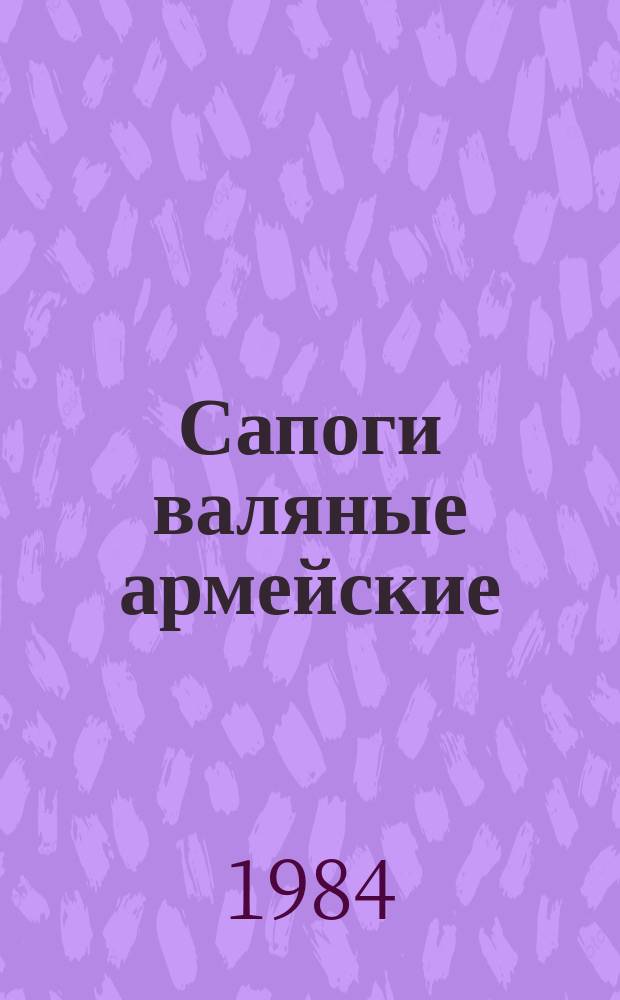 Сапоги валяные армейские
