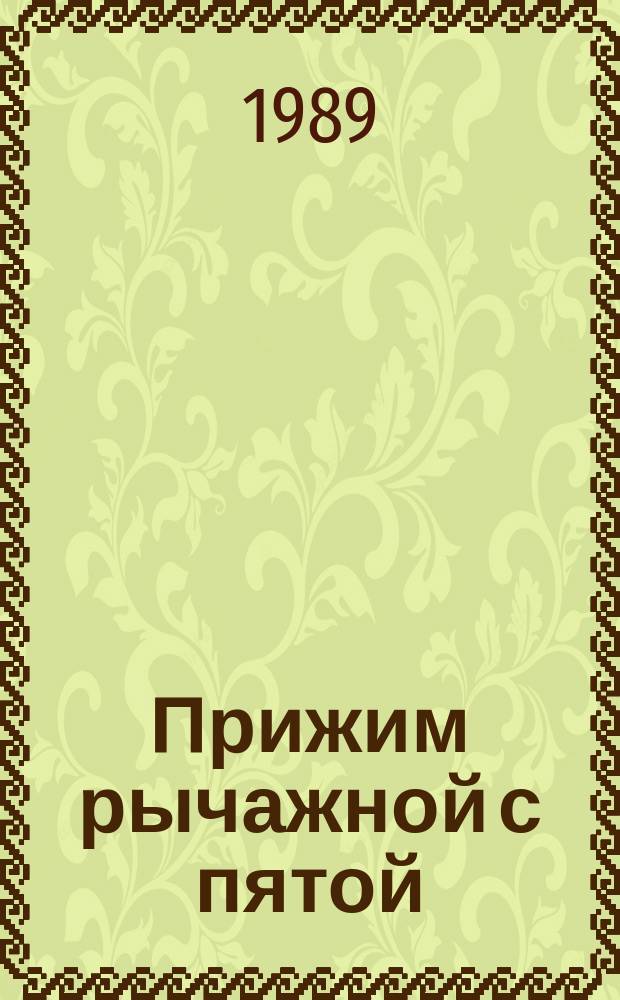 Прижим рычажной с пятой