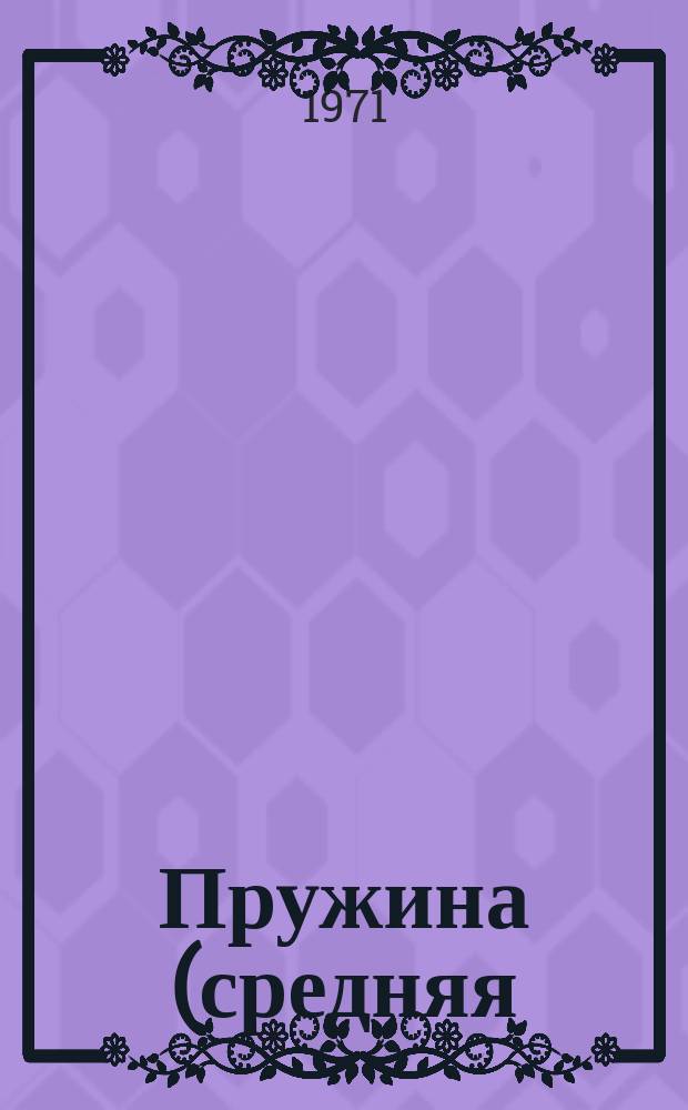 Пружина (средняя) центрального подвешивания