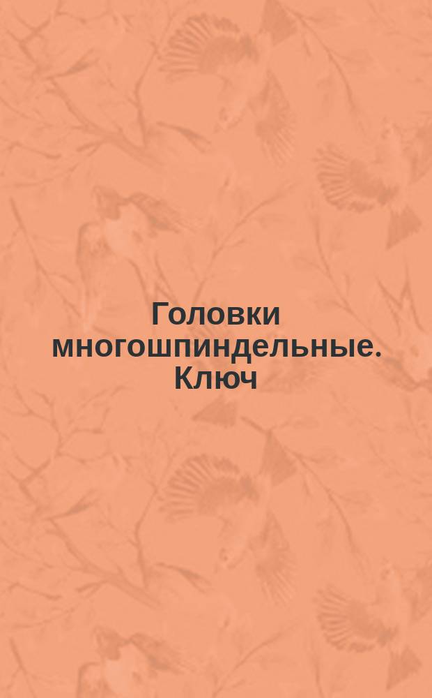 Головки многошпиндельные. Ключ