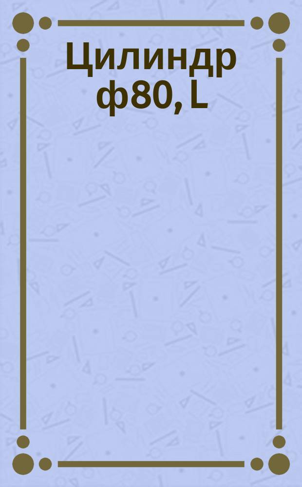 Цилиндр ф80, L=225