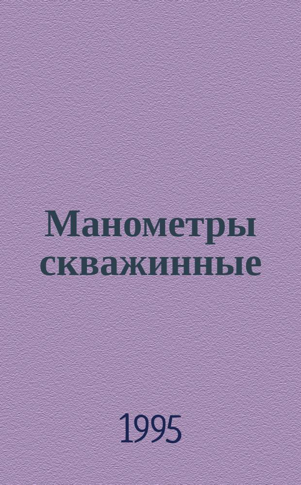 Манометры скважинные : Общие техн. требования и методы испытаний