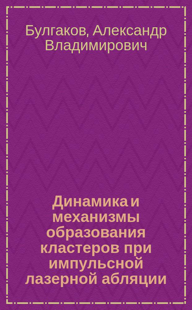 Динамика и механизмы образования кластеров при импульсной лазерной абляции : автореф. дис. на соиск. учен. степ. д.ф.-м.н. : спец. 01.04.14