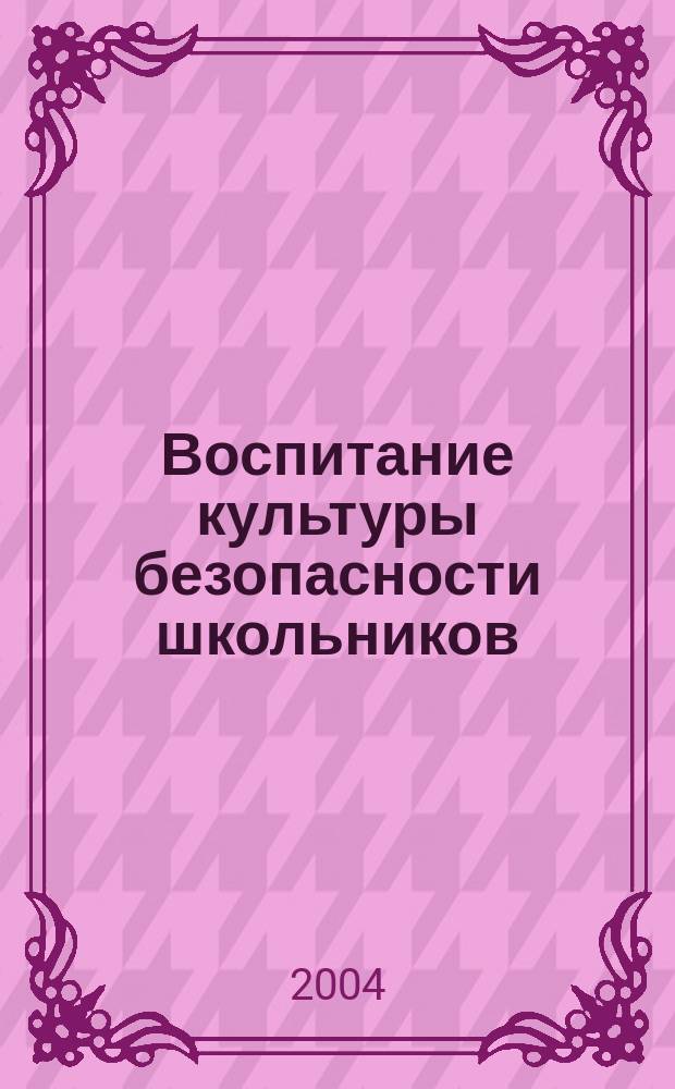 Воспитание культуры безопасности школьников : автореф. дис. на соиск. учен. степ. д-ра пед. наук : спец. (13.00.01)