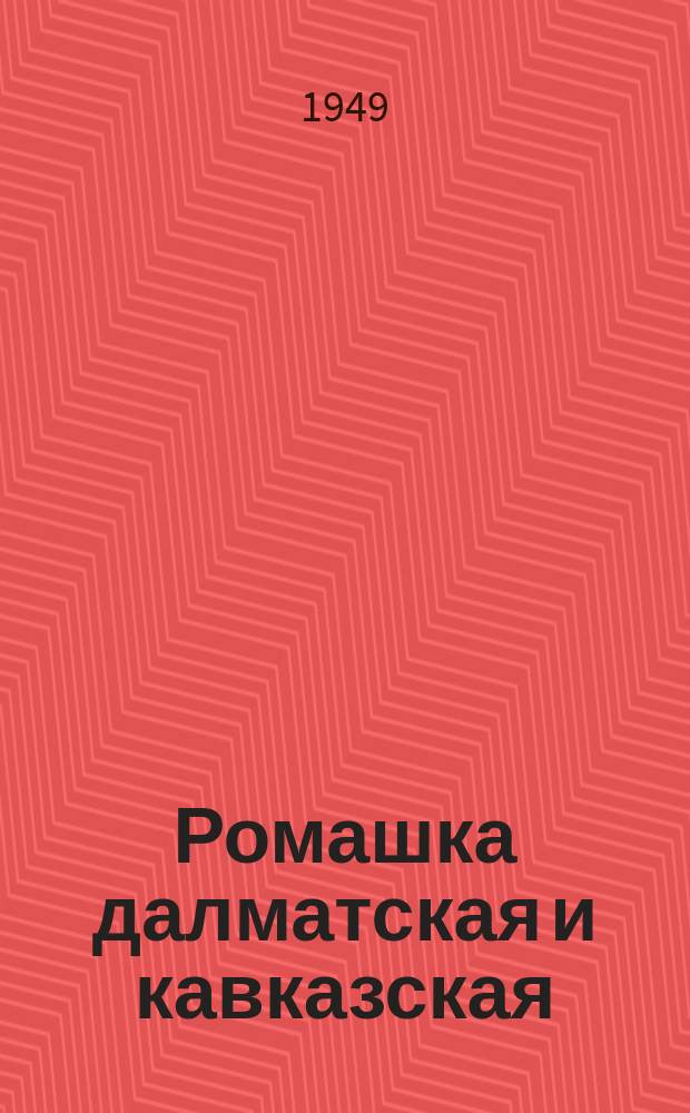 Ромашка далматская и кавказская (цветы и трава)