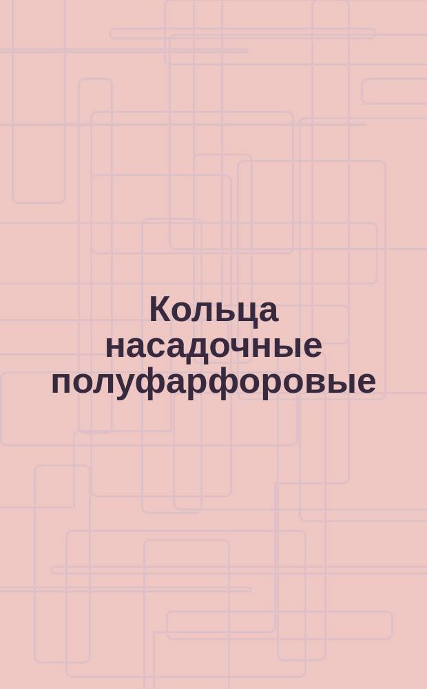 Кольца насадочные полуфарфоровые