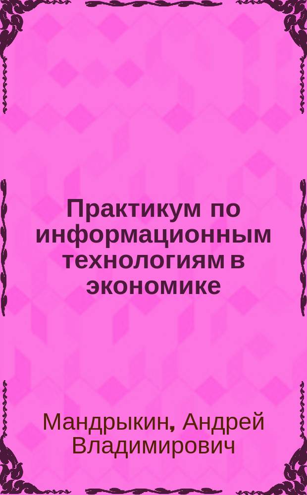 Практикум по информационным технологиям в экономике : учебное пособие для студентов, обучающихся по специальности 080502 - "Экономика и управление на предприятии (по отраслям)"