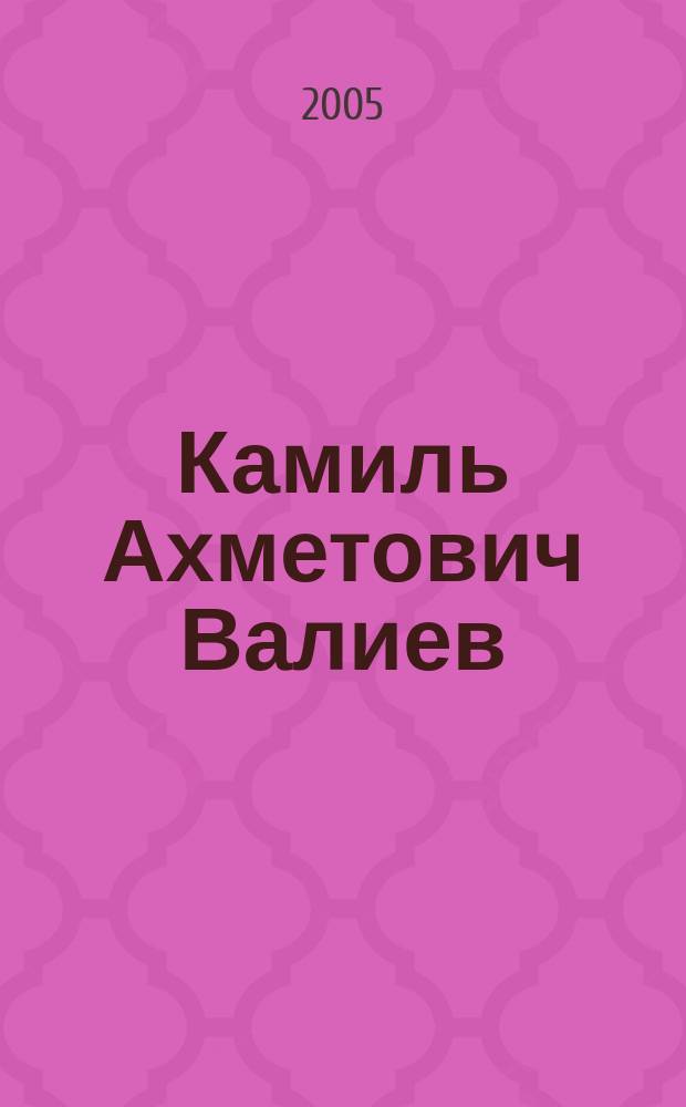 Камиль Ахметович Валиев