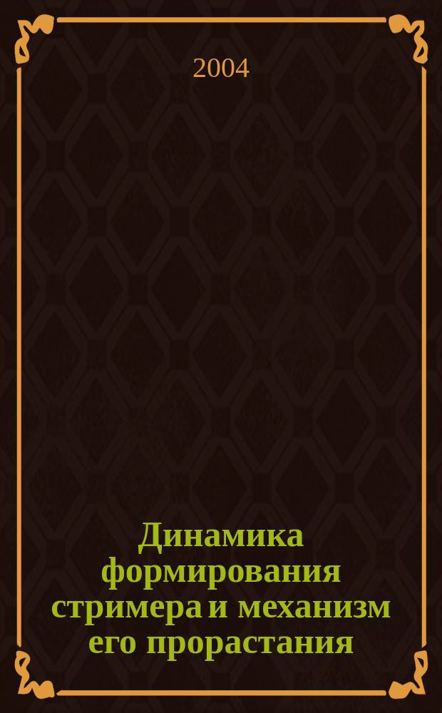 Динамика формирования стримера и механизм его прорастания