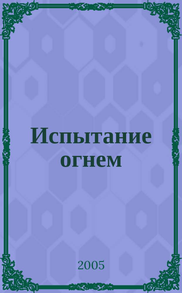 Испытание огнем : роман-хроника : 60-летию Победы в Великой Отечественной войны посвящается