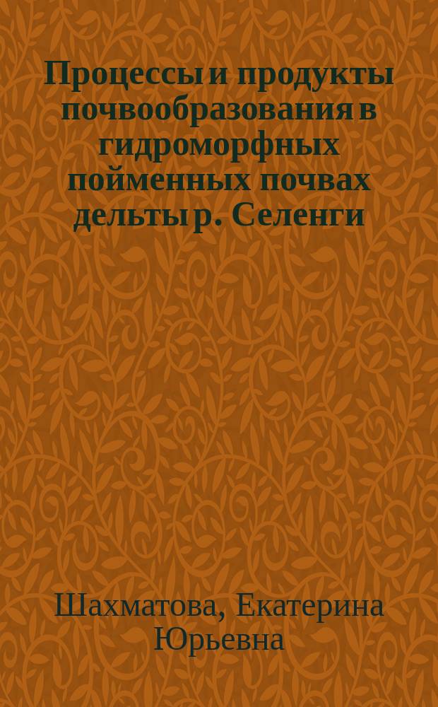 Процессы и продукты почвообразования в гидроморфных пойменных почвах дельты р. Селенги : автореф. дис. на соиск. учен. степ. к.б.н. : спец. 03.00.27