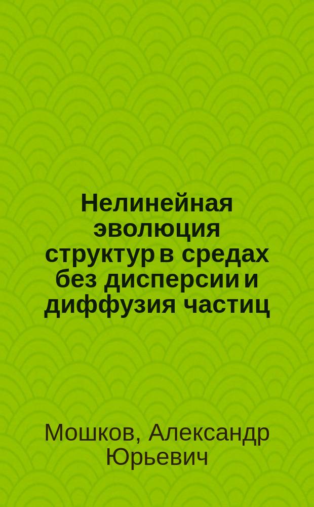 Нелинейная эволюция структур в средах без дисперсии и диффузия частиц : автореф. дис. на соиск. учен. степ. к.ф.-м.н. : спец. 01.04.03