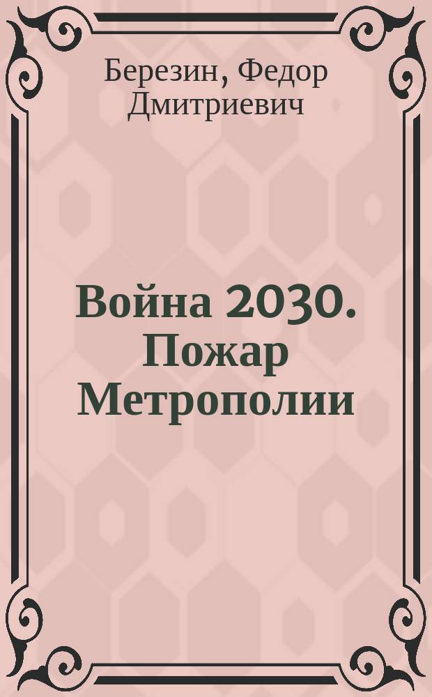 Война 2030. Пожар Метрополии