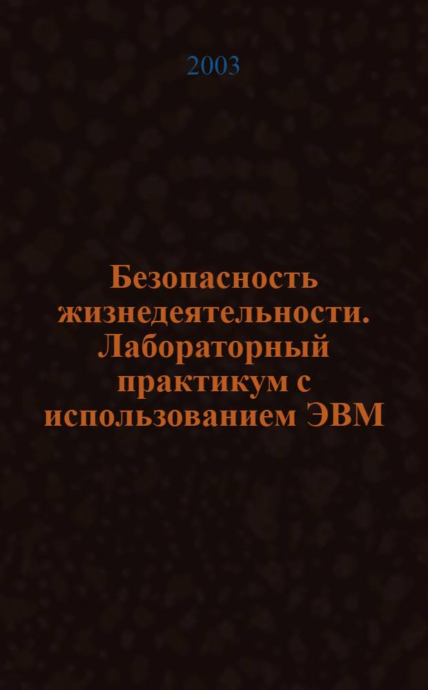 Безопасность жизнедеятельности. Лабораторный практикум с использованием ЭВМ
