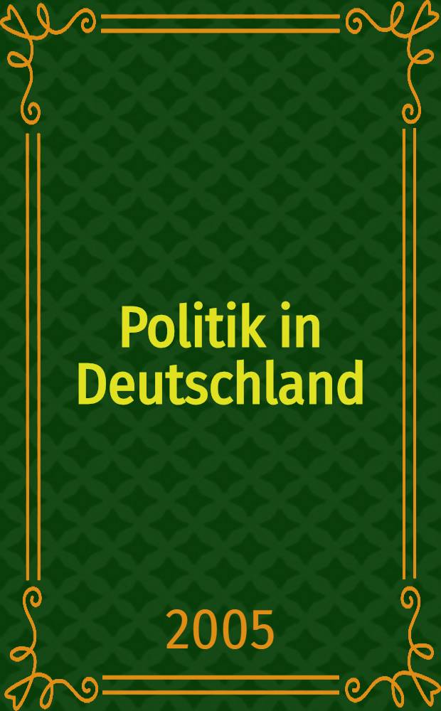 Politik in Deutschland : учебное пособие по немецкому языку для студентов-политологов