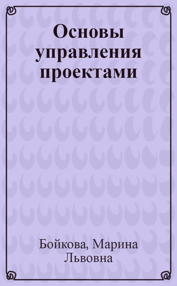 Основы управления проектами : курс лекций