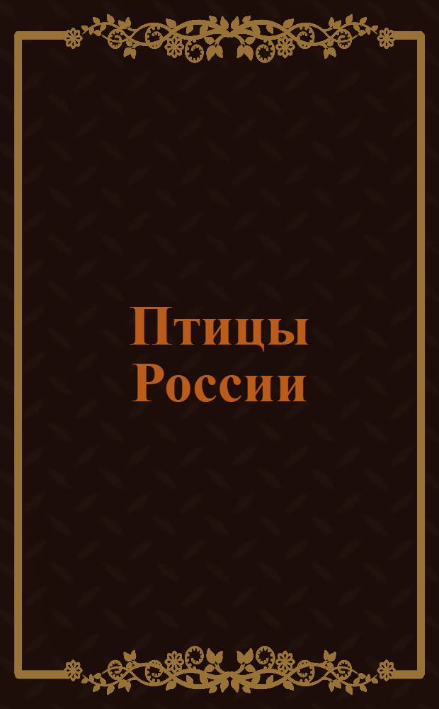 Птицы России : нескучная энциклопедия для детей и их родителей