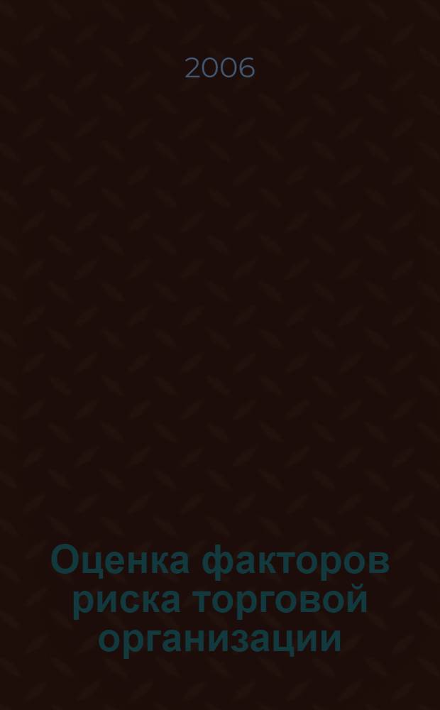 Оценка факторов риска торговой организации