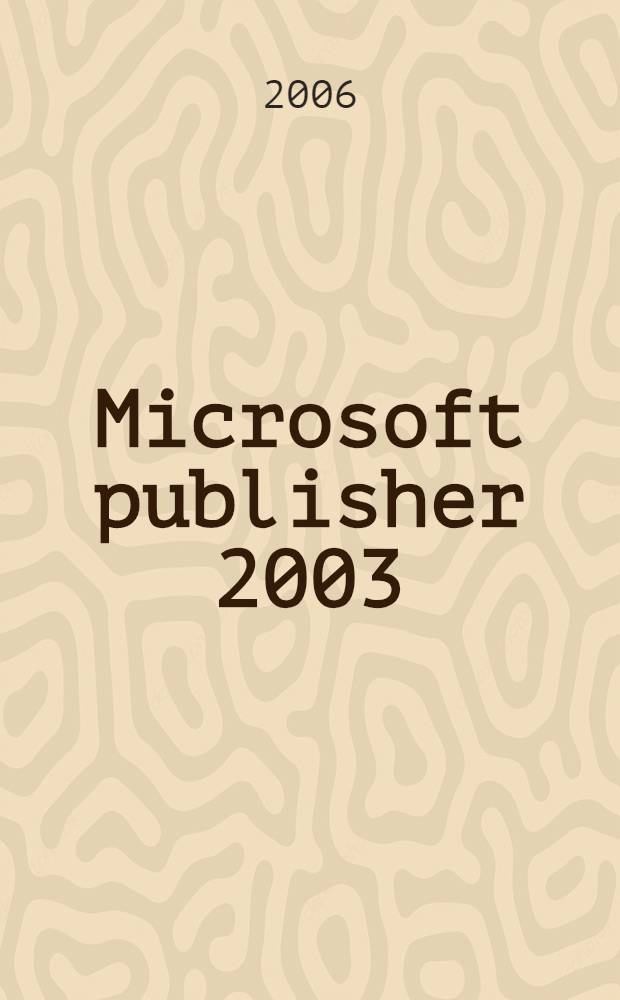 Microsoft publisher 2003