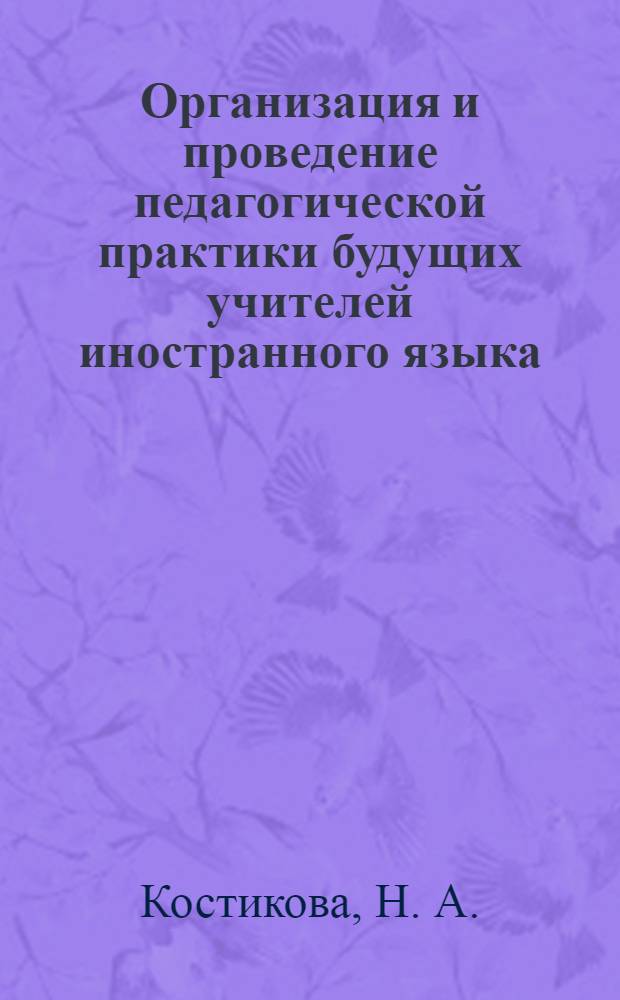 Организация и проведение педагогической практики будущих учителей иностранного языка : учебно-методическое пособие