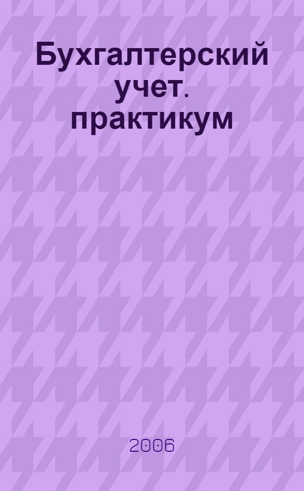 Бухгалтерский учет. практикум