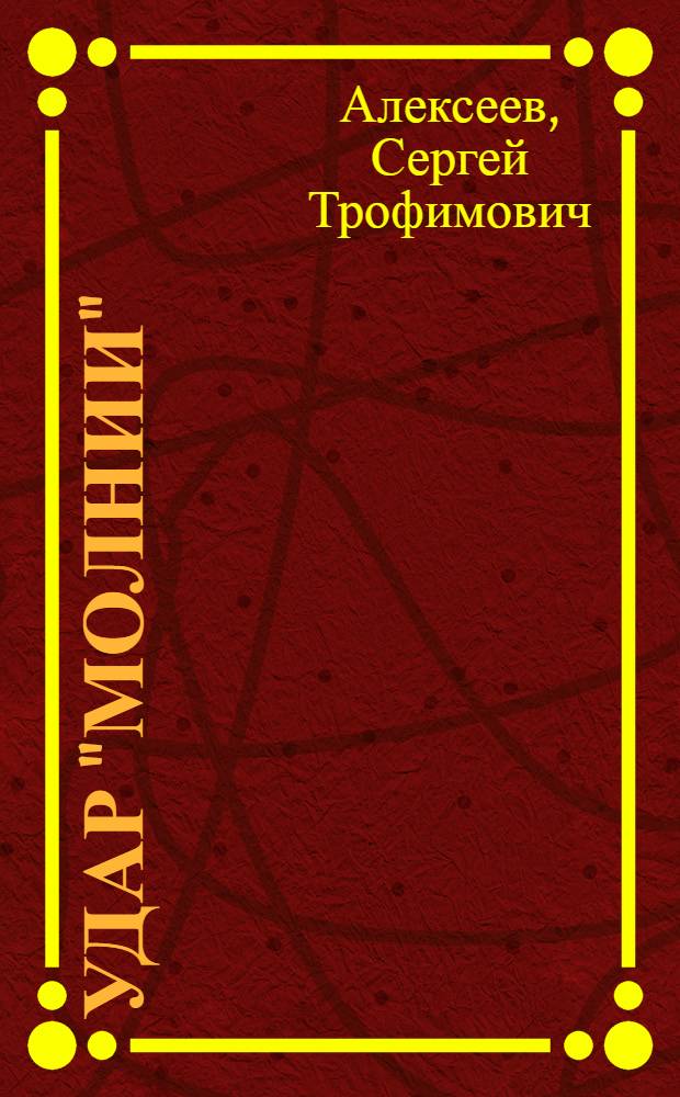 Удар "Молнии" : Роман
